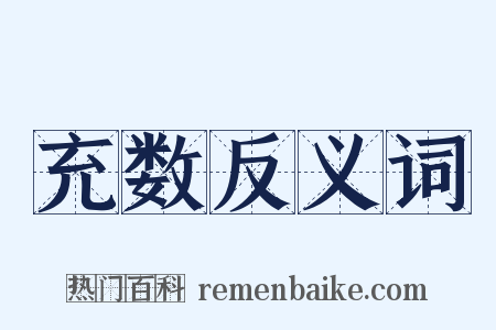 充数反义词是什么意思的图片